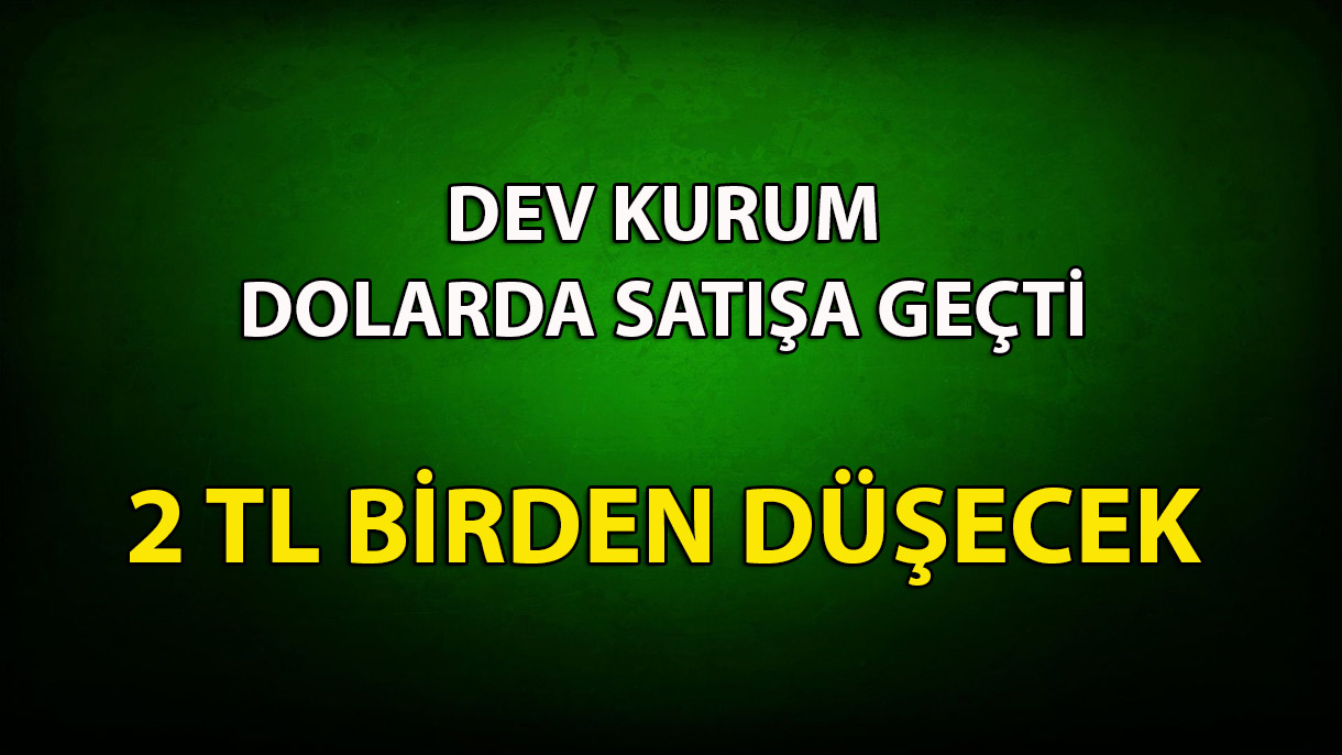 Dolar 2 TL Birden Düşecek Diye Açıkladı ve Dev Kurum Dolarda Satışa Geçti!