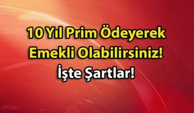 10 Yıl Prim Ödemeniz Halinde Emekli Olunabiliyor! İşte Koşullar!