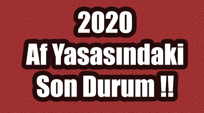 2020 Af Yasasındaki Son Durum