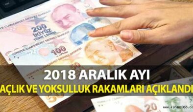 Aralık Ayı Açlık ve Yoksulluk Rakamları Belli Oldu