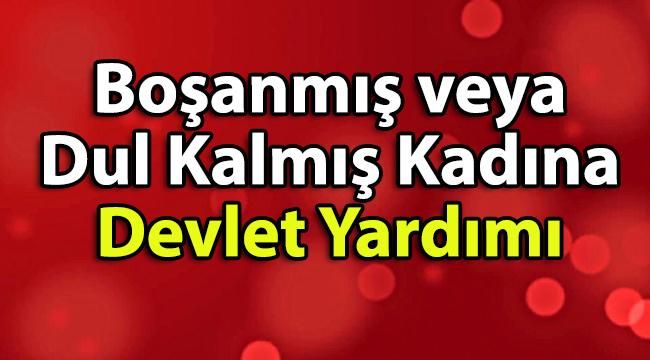 Boşanmış veya Dul Kalmış Kadına Devlet Yardımı