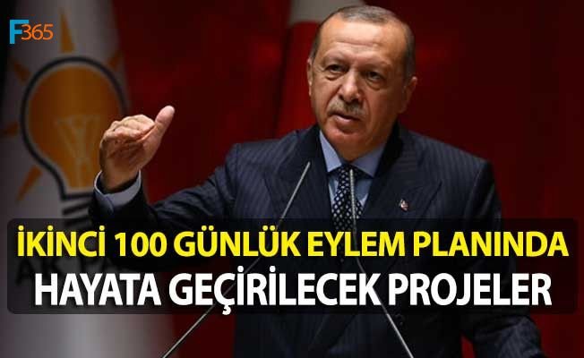 Cumhurbaşkanı Erdoğan’ın Açıkladığı İkinci 100 Günlük Eylem Planında Yer Alan Projeler