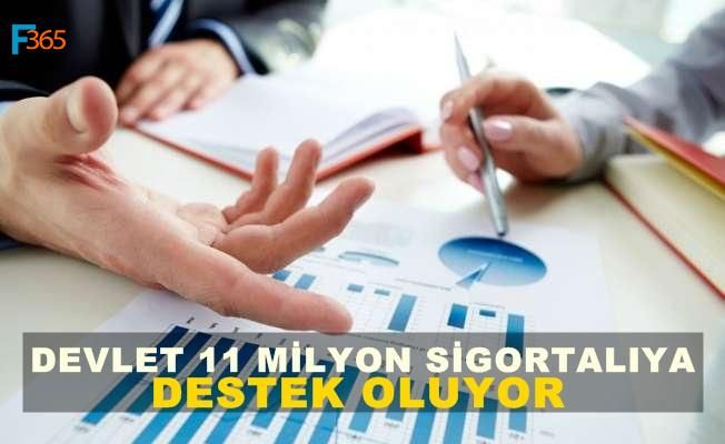 Devlet 11 Milyon Sigortalıya Destek Veriyor