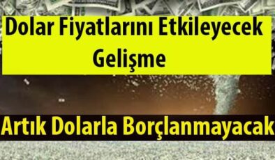 Dolar Fiyatlarını Etkileyecek Gelişme, Artık Dolarla Borçlanmayacak