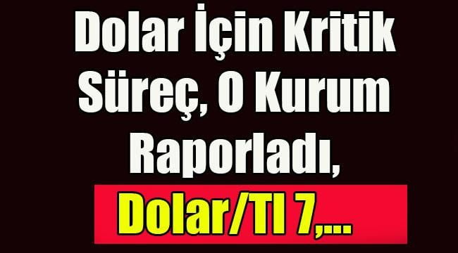 Doların Yeni Hedef Fiyatı 7 Lira! Dev Kurum Dolar Fiyatları İçin Şok Hedef Fiyat Verdi