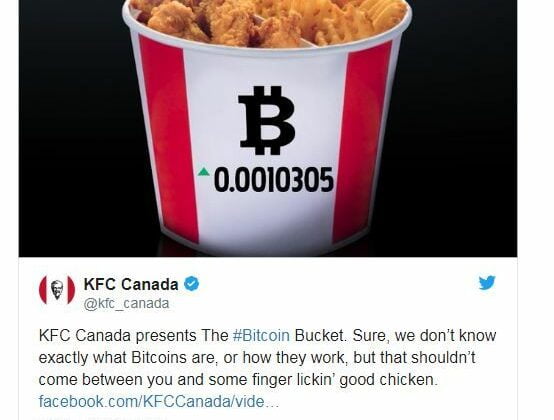Fast Food Devi KFC Sosyal Medyadan Bitcoin ile Satışa Başladığını Duyurdu