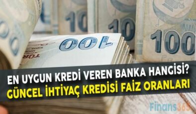 Güncel İhtiyaç Kredisi Faiz Oranları Listesi