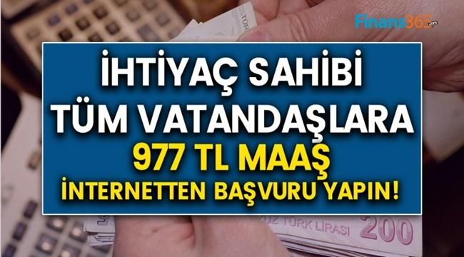 Hemen Başvurun! 977 TL Vatandaşlara Devlet Yardımı!