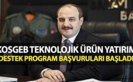 KOSGEB Teknolojik Ürün Yatırım Destek Programı Başvuruları Başladı