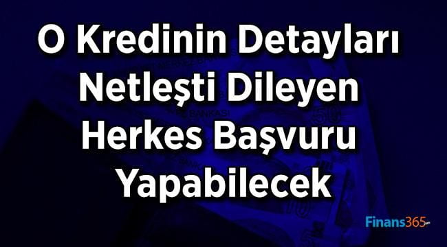 O Kredinin Detayları Netleşti Dileyen Herkes Başvuru Yapabilecek