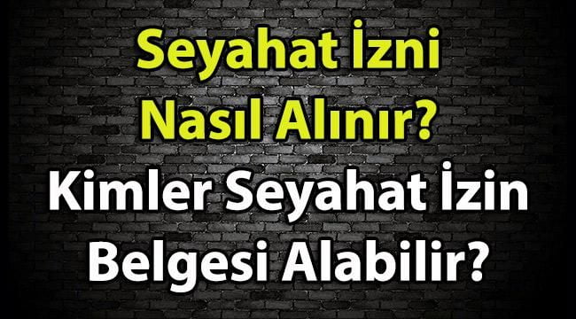 Seyahat İzni Nasıl Alınır? Kimler Seyahat İzin Belgesi Alabilir? Memleketine ve İşine Gitmek İsteyenler