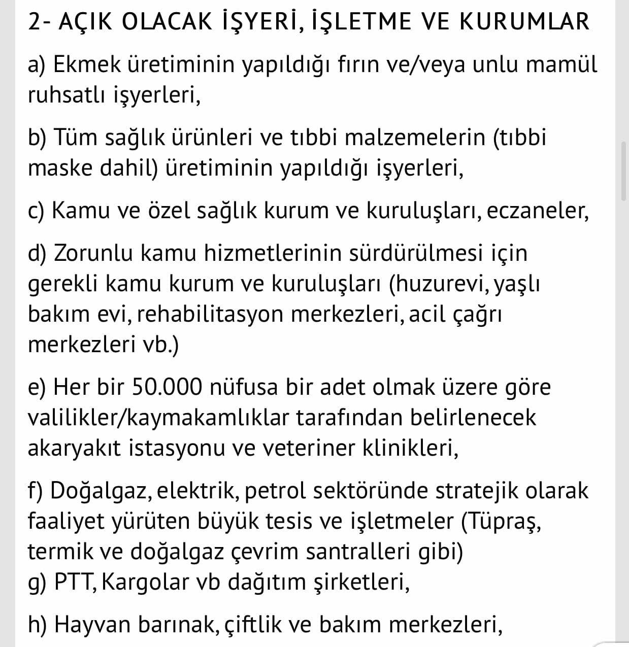 Sokağa Çıkma Yasağı Bakkal, Marketler, Fırın, Sucular Açık Olacak mı?