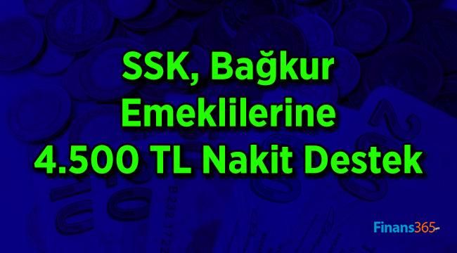 SSK, Bağkur Emeklilerine 4.500 TL Nakit Destek