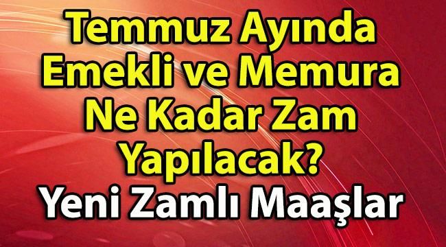 Temmuz Ayında Emekli ve Memura Ne Kadar Zam Yapılacak? İşte Yeni Zamlı Maaşlar