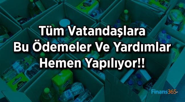 Tüm Vatandaşlara Bu Ödemeler Ve Yardımlar Hemen Yapılıyor!!