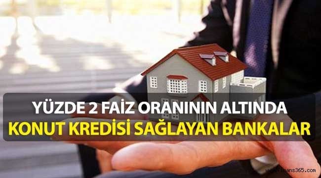 Yüzde 2 Faiz Oranının Altında Konut Kredisi Sağlayan Bankalar