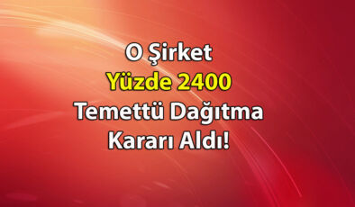 O Şirket Yüzde 2400 Temettü Dağıtma Kararı Aldı! Şirket Yatırımcısını Sevindirmeye Devam Ediyor