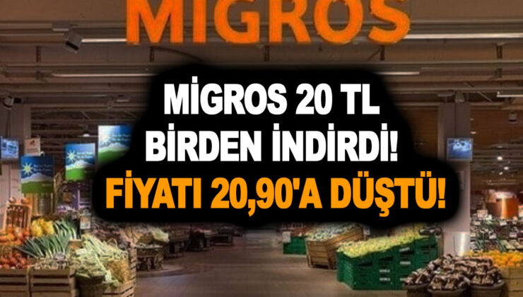 Migros 20 TL birden indirdi! Fiyatı 20,90’a düştü! Süt, peynir, çay, ayçiçek yağı ve salça’da fiyatlar dip yaptı