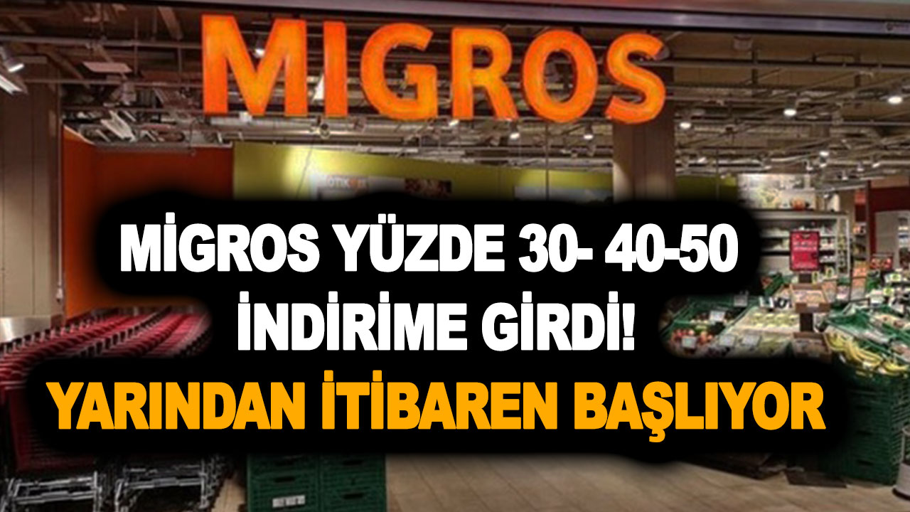 Migros yüzde 30- 40-50 indirime girdi! 5 LT ayçiçek yağı, 1 kg toz şeker, kâğıt havlu, yumurta, peynir, süt tuvalet kâğıdı dibi gördü! Yarından itibaren başlıyor