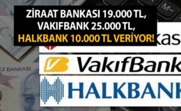Ziraat Bankası 19.000 TL, Vakıfbank 25.000 TL, Halkbank 10.000 TL veriyor! Vatandaşın ağzı kulaklarına vardı