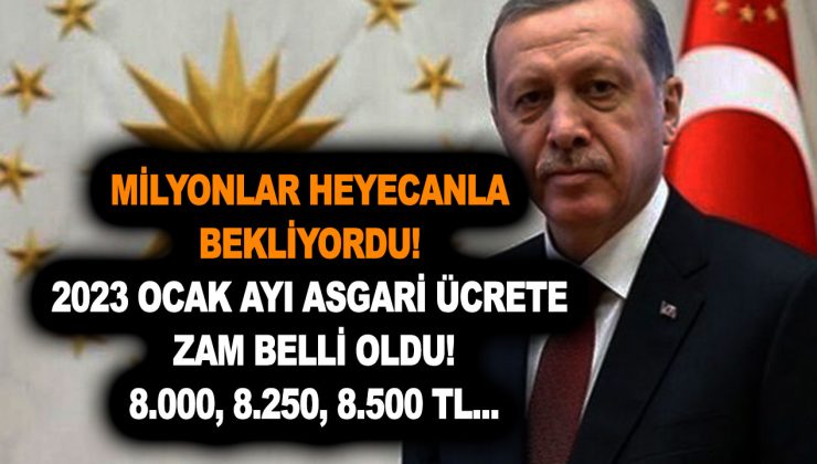 14 Aralık milyonlar heyecanla bekliyordu! 2023 Ocak ayı asgari ücrete zam belli oldu! 8.000, 8.250, 8.500 TL…