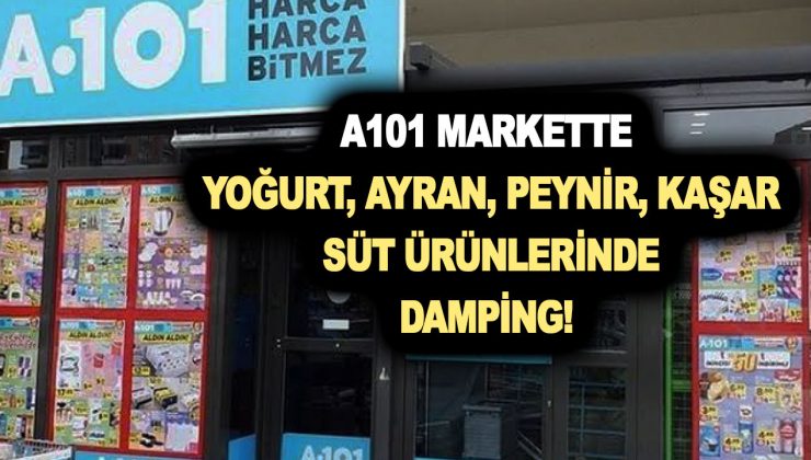 A101 markette yoğurt, ayran, peynir, kaşar ve diğer süt ürünlerinde damping! Tarım Kredi Marketi bile solladı!