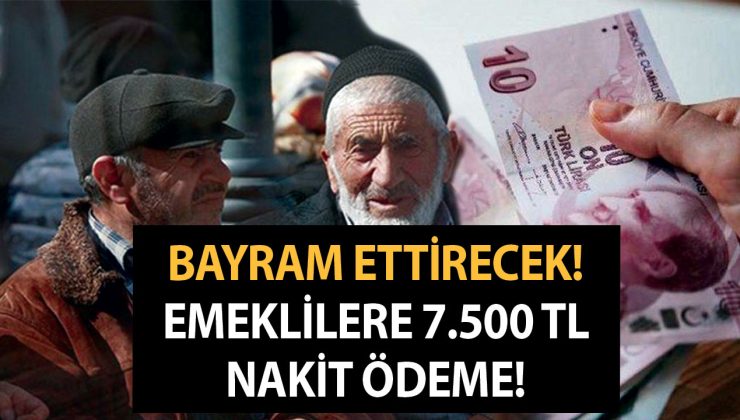 Emeklileri Bayram Ettirecek Haber: Emeklilere 7.500 TL Nakit Ödeme!