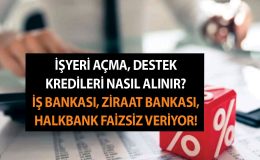İşyeri Açma, Destek Kredileri Nasıl Alınır? İş Bankası, Ziraat Bankası, Halkbank Faizsiz Veriyor!