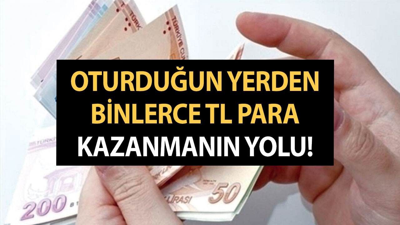 Oturduğun Yerden Binlerce TL Para Kazanmanın Yolu!