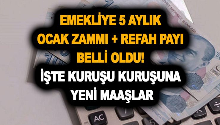 Son dakika: 5 Aralık 2022 emekliye 5 aylık Ocak zammı + refah payı belli oldu! İşte kuruşu kuruşuna yeni maaşlar