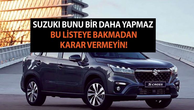 Suzuki, araba almak isteyenlere endazeyi şaşırttı! Listeye bakmayan bin pişman olur