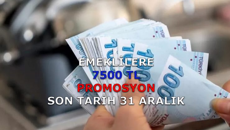 Emeklilere 7500 TL promosyon müjdesi! Son tarih 31 aralık