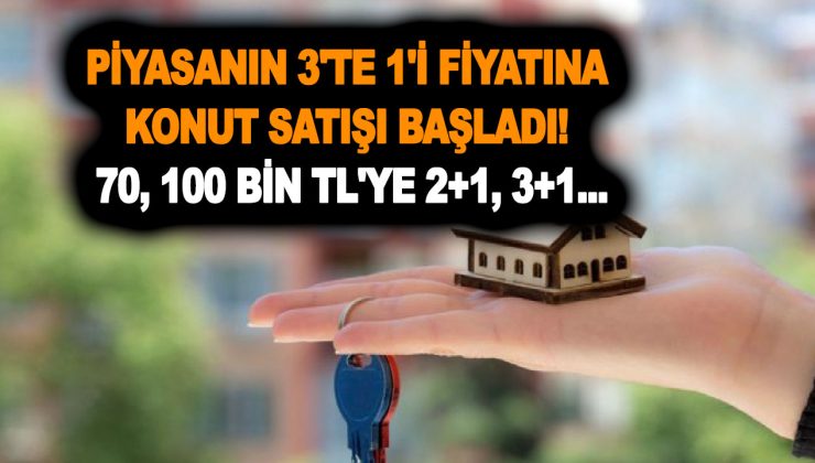 Halk Bankası, Ziraat Bankası ve Vakıfbank piyasanın 3’te 1’i fiyatına konut satışına başladı! 70, 100 bin TL’ye 2+1, 3+1 ev satışı…