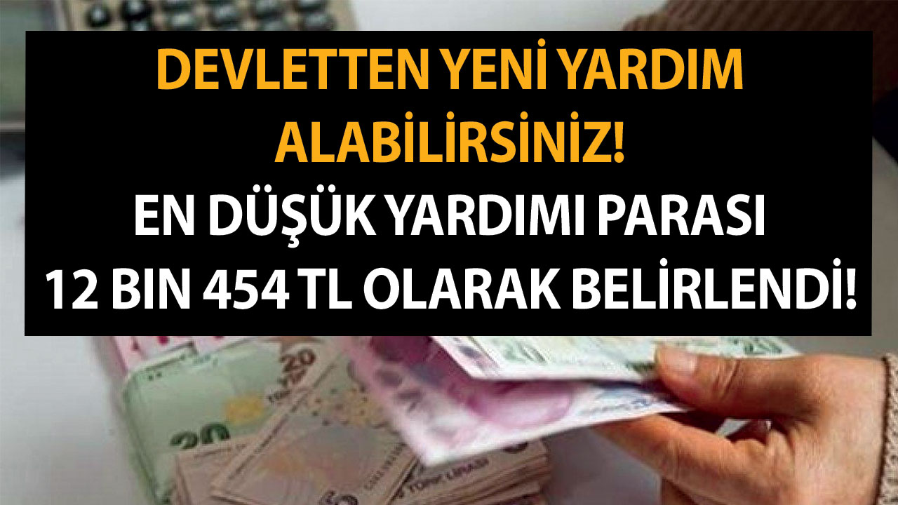 Devletten yeni yardım alabilirsiniz! En düşük yardımı parası 12 bin 454 TL olarak belirlendi! Hemen bakın!