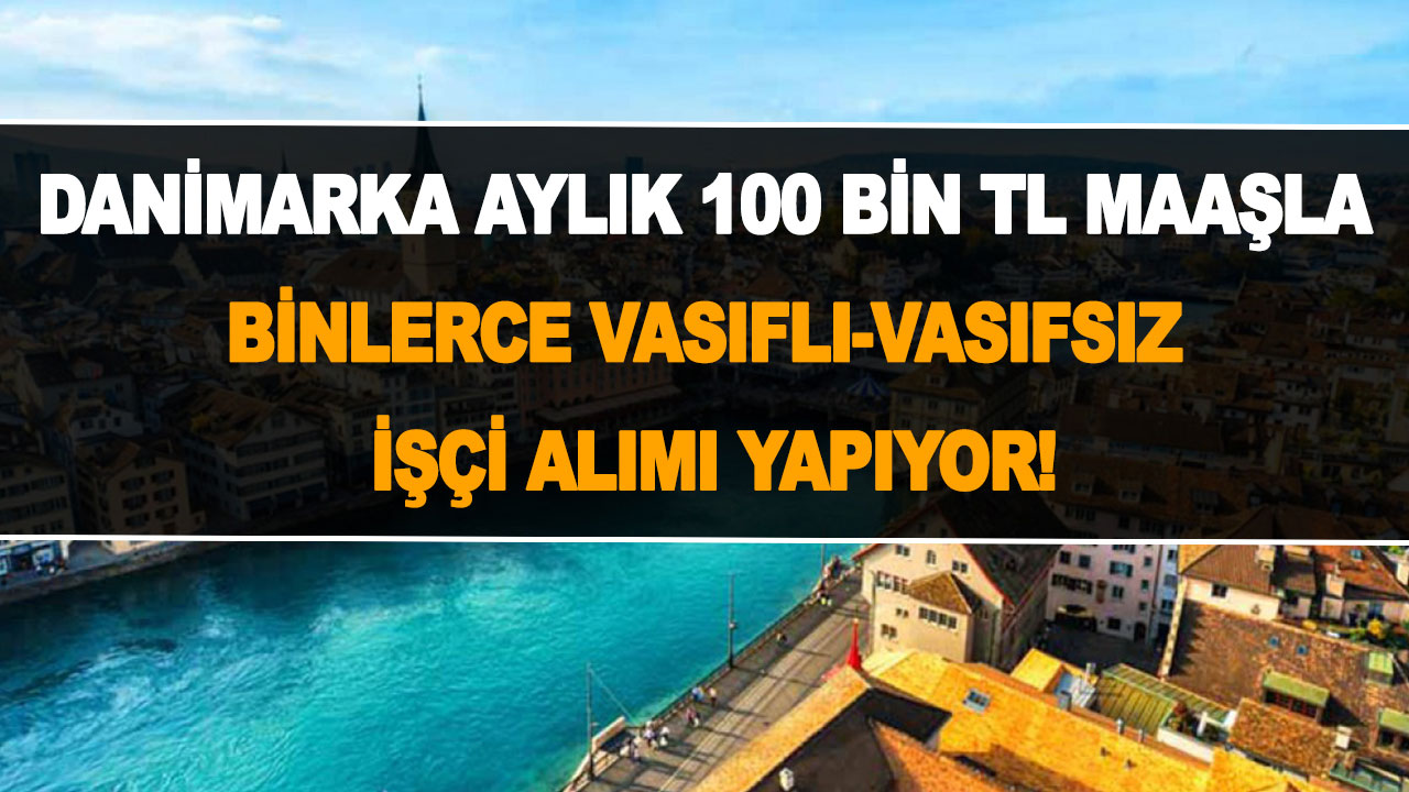 Danimarka aylık 4800 Euro (100 bin TL) maaşla binlerce vasıflı-vasıfsız işçi alımı yapıyor! İşte başvuru linki ve kadroları