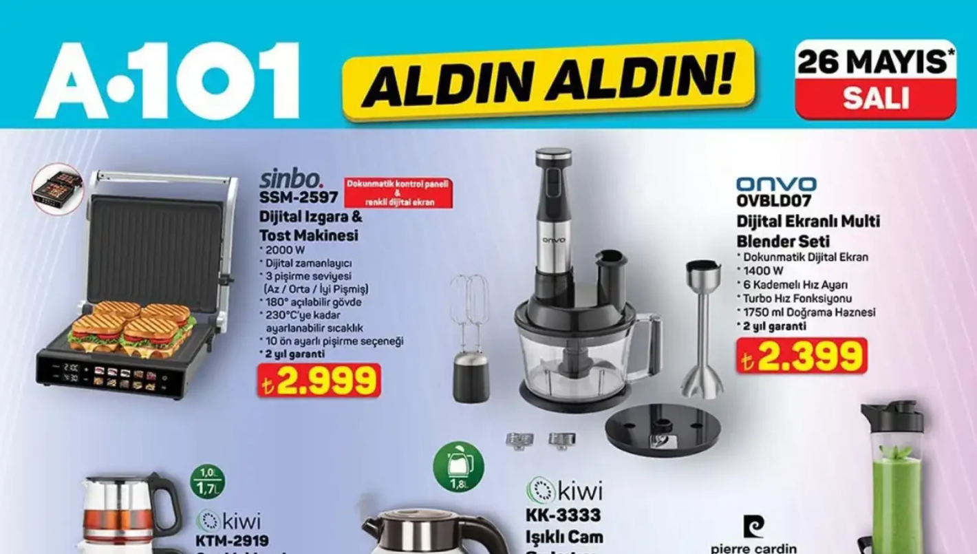 A101 26 Mayıs Aldın Aldın kataloğu: Bayram öncesi avantajlı ürünler sizleri bekliyor!